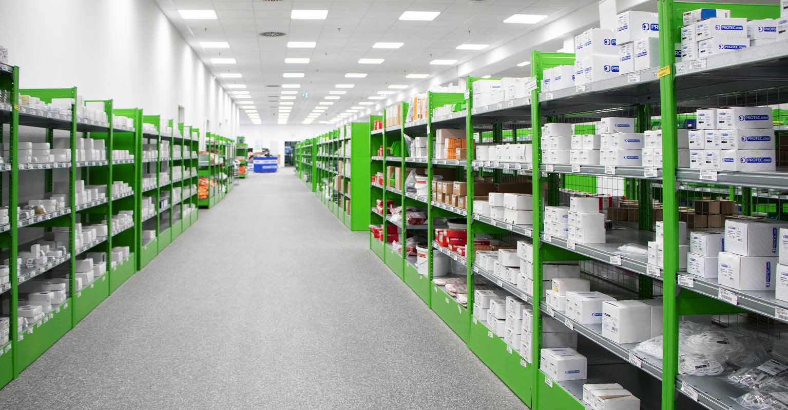 Sortiment in der Niederlassung