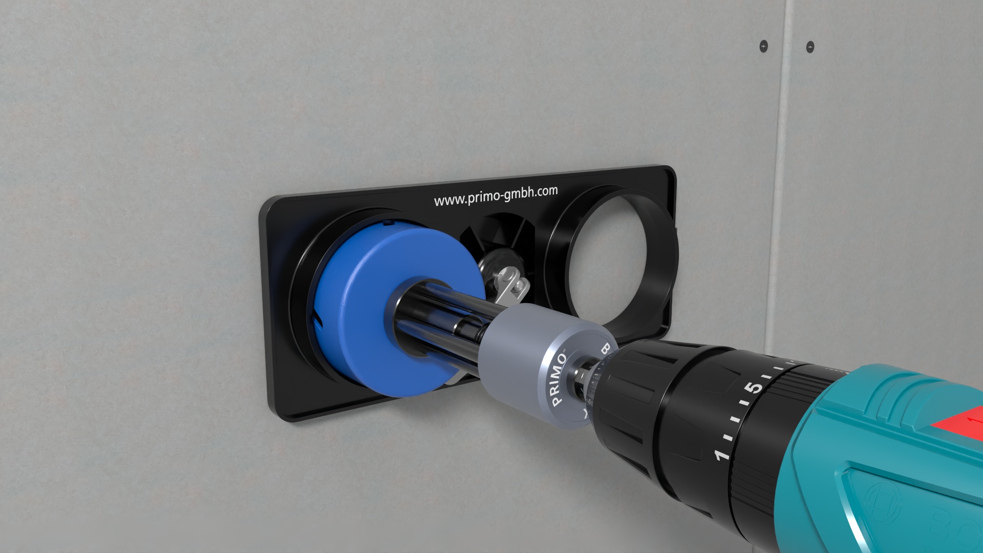 Bohrschablone Hohlwand